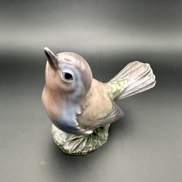 Robin Bird On Branch Dahl Jensen Copenhagen Porcelain Sculpture Figure NR. 1280 - Picture 16 of 16
